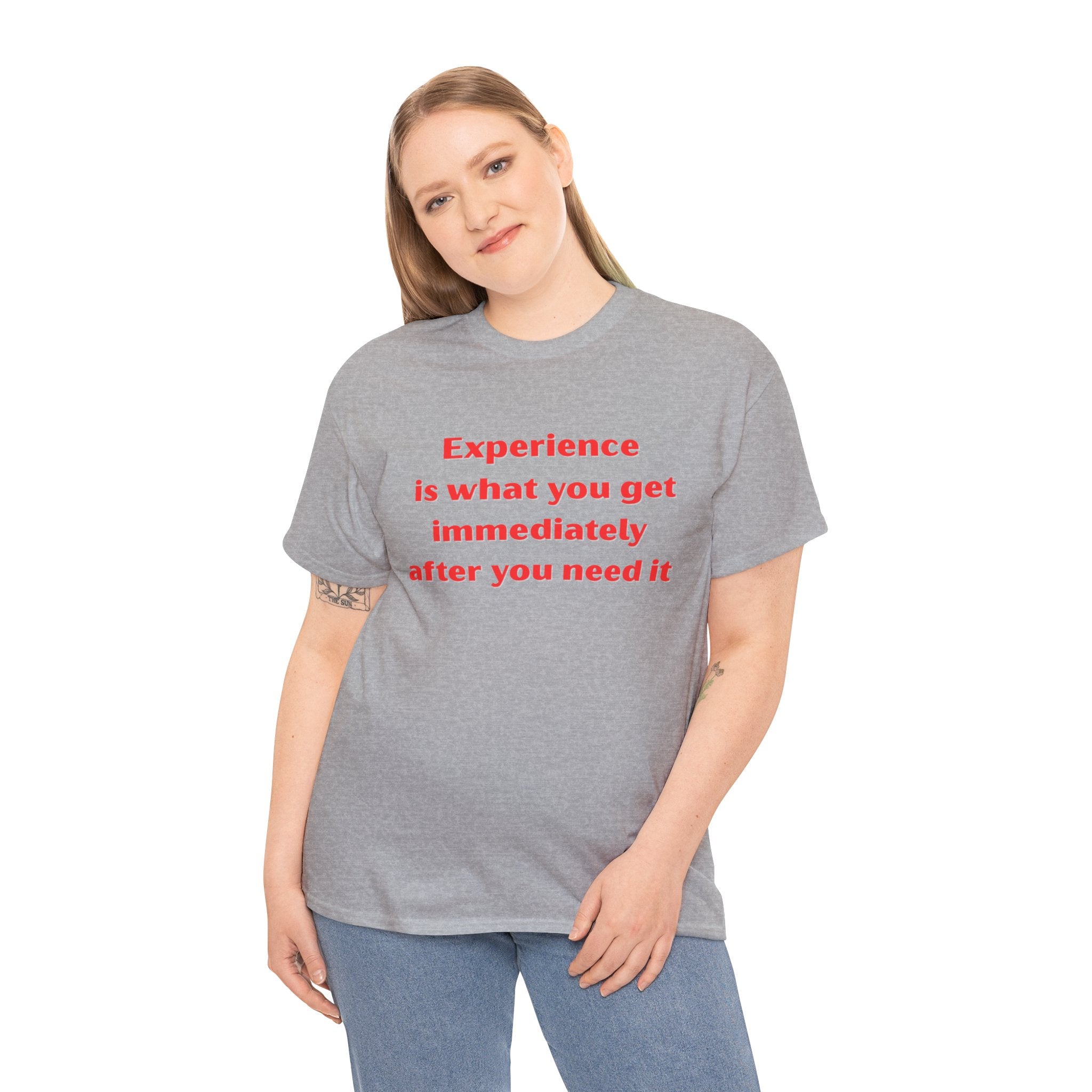 Experience Heavy Cotton Tee - Motivational Unisex T-Shirt