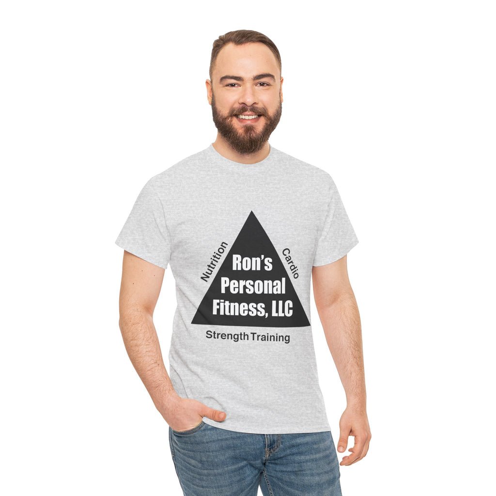 Fitness Triangle Unisex Tee - Ron's Personal Nutrition, Cardio, & Strength Training Design