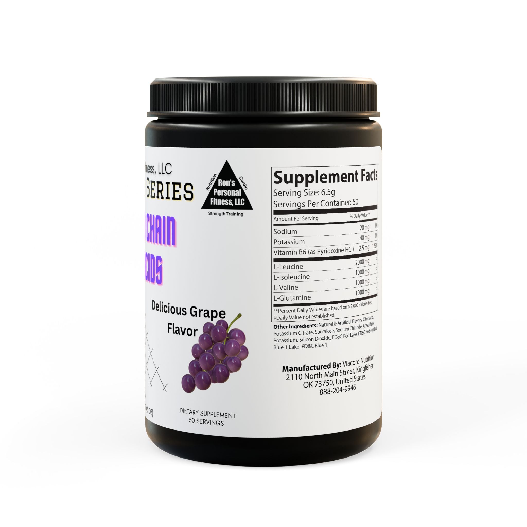 Gladiator Series BCAA Supplement, Grape (325g, 11.46oz, 50 servings)
