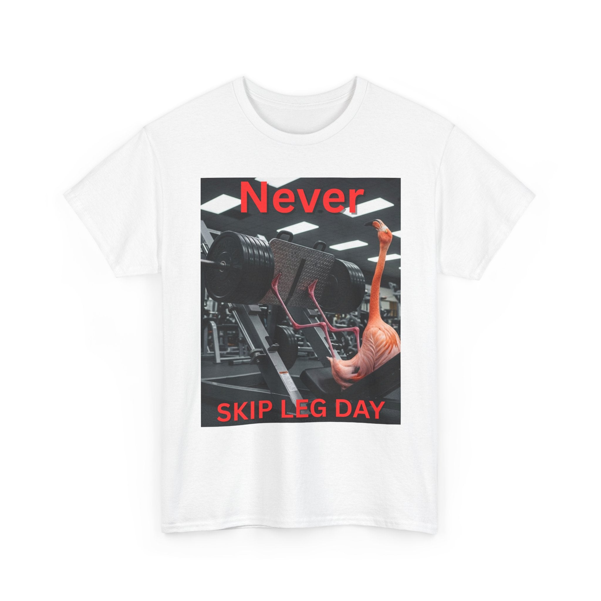 Never Skip Leg Day Flamingo Tee
