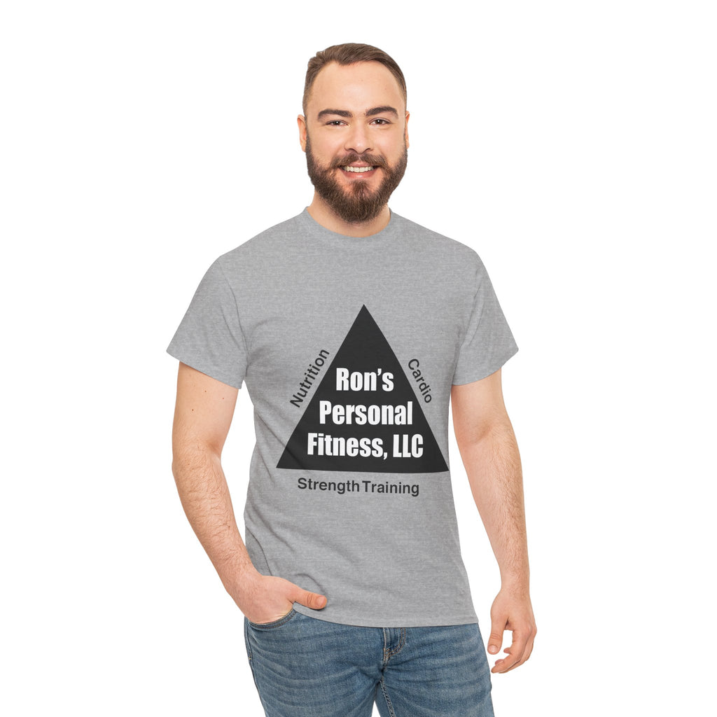 Fitness Triangle Unisex Tee - Ron's Personal Nutrition, Cardio, & Strength Training Design